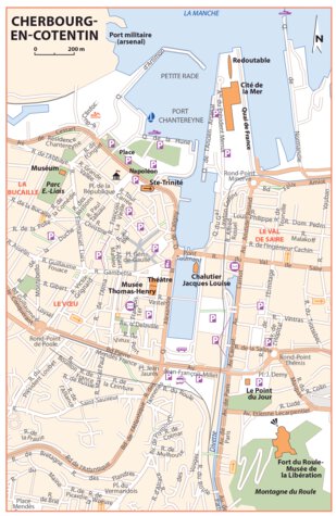 Carte Routiere Touristique Plages Du Debarquement - Presqu'Ile Du Cotentin - Cherbourg-En-Cotentin Preview 1