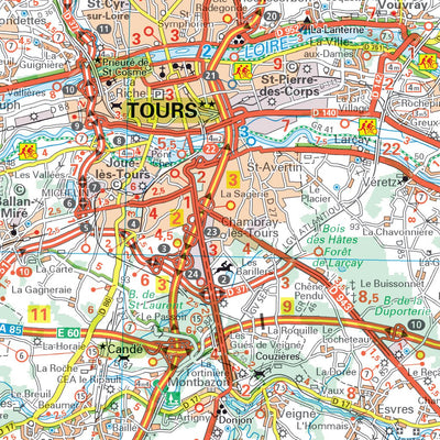 Carte Routiere Touristique Chateaux De La Loire - Main Preview 3