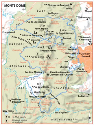 Carte Routiere Touristique Auvergne - Monts Dôme Preview 1
