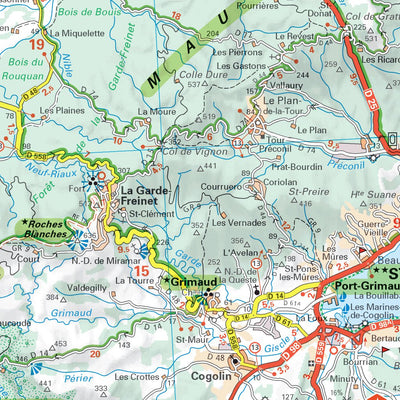 Carte Routiere Touristique Cote D'Azur - Main 1 Preview 2