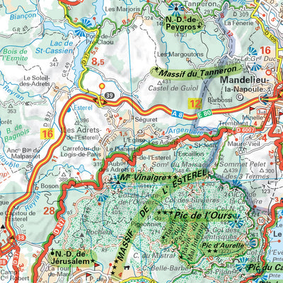 Carte Routiere Touristique Cote D'Azur - Main 1 Preview 3