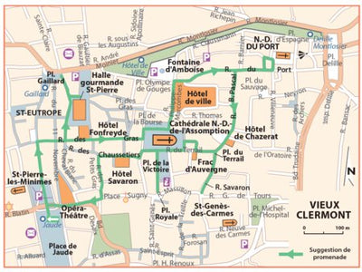 Carte Routiere Touristique Auvergne - Vieux Clermont Preview 1