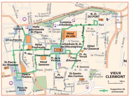 Carte Routiere Touristique Auvergne - Vieux Clermont Preview 1