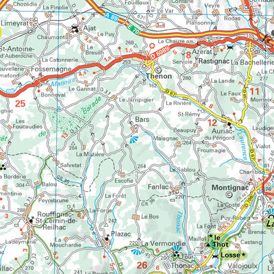 Carte Routiere Touristique Perigord - Main Preview 2