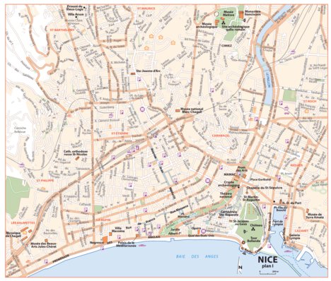 Carte Routiere Touristique Cote D'Azur - Nice Preview 1