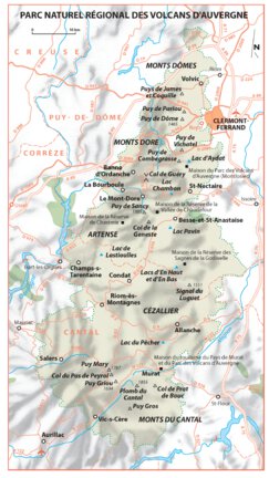 Carte Routiere Touristique Auvergne - Parc Naturel Régional Des Volcans D'Auvergne Preview 1