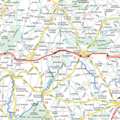 Carte Routiere Touristique Bretagne - Main Preview 2