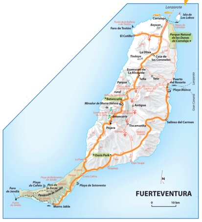 Carte Routiere Touristique Iles Canaries - Fuerteventura Preview 1