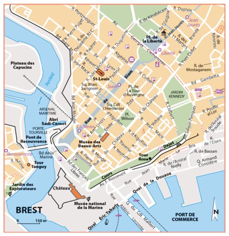 Carte Routiere Touristique Bretagne - Brest Preview 1