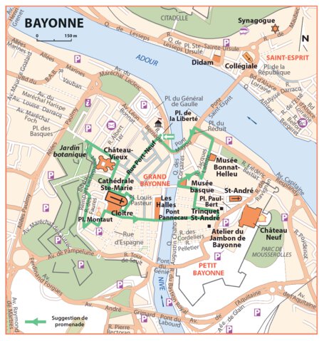 Carte Routiere Touristique Pays Basque - Bayonne Preview 1