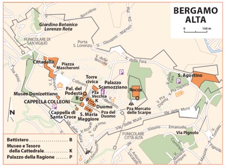Carte Routiere Touristiques Lacs Italiens - Milan - Bergamo Alta Preview 1