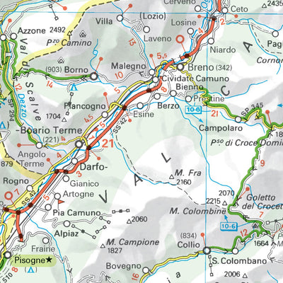 Carte Routiere Touristiques Lacs Italiens - Milan - Main Preview 2