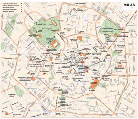 Carte Routiere Touristiques Lacs Italiens - Milan - Milan Preview 1