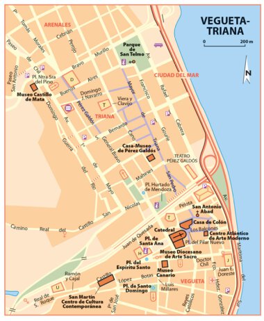 Carte Routiere Touristique Iles Canaries - Vegueta-Triana Preview 1