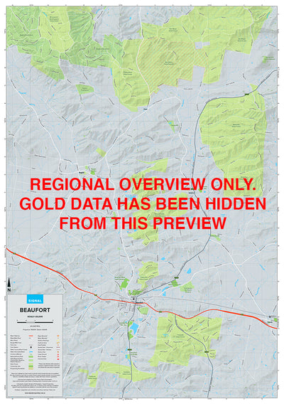 Beaufort - Gold Prospecting Map Preview 1