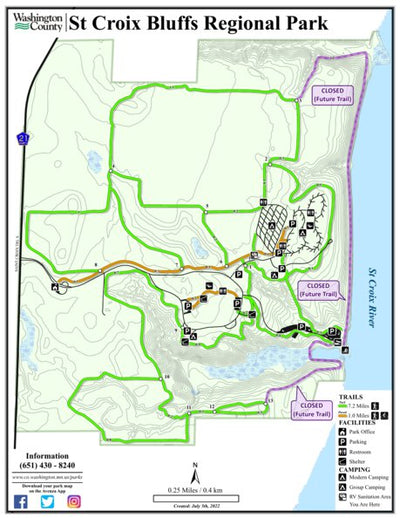 St. Croix Bluffs Regional Park Summer Map Preview 1