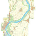 Duna (Dunaújváros-Szekszárd) vizisport, kerékpáros és turista térkép Watersport, biking hiking map Preview 1