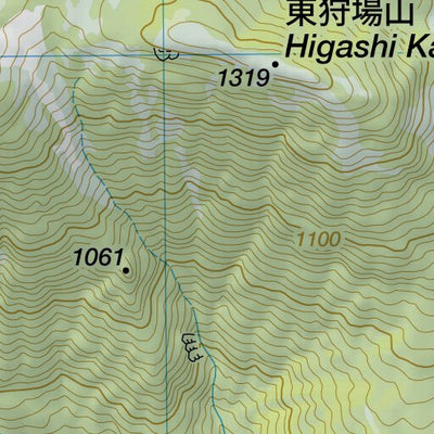 Kariba-yama 狩場山 Hiking Map (Hokkaido, Japan) 1:25,000 Preview 2