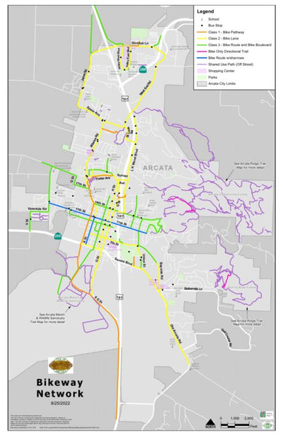 City of Arcata Bikeway Network Preview 1