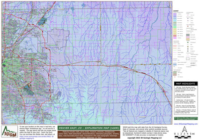 Denver East Exploration Map for Sightseeing Preview 1