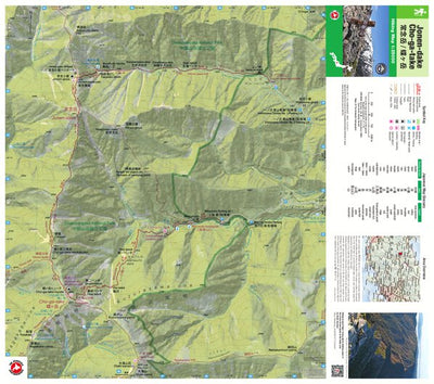 Jonen-dake 常念岳 Cho-ga-take 蝶ヶ岳 Hiking Map (Chubu, Japan) 1:25,000 Preview 1
