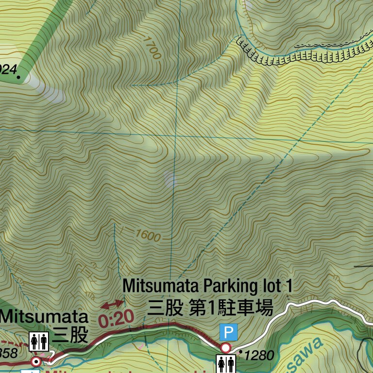 征露岳南武鑑 上 Jonen-dake 常念岳 Cho-ga-take 蝶ヶ岳 Hiking Map (Chubu