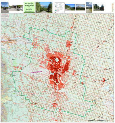 Rural Road Maps by GoTrekkers - Calgary Circular rural route Preview 1
