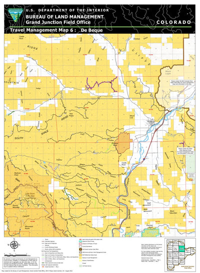 BLM CO GJFO Travel Management Map 6 De Beque Preview 1