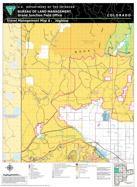 BLM CO GJFO Travel Management Map 8 Highline Preview 1