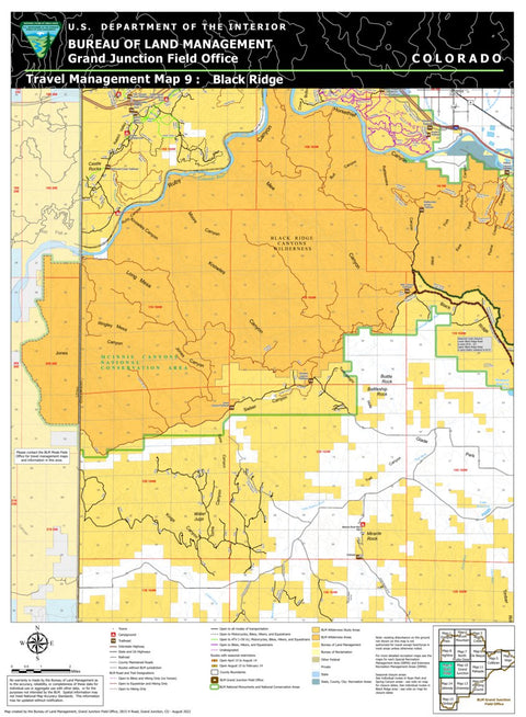BLM CO GJFO Travel Management Map 9 Black Ridge Preview 1