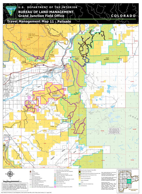BLM CO GJFO Travel Management Map 11 Palisade Preview 1