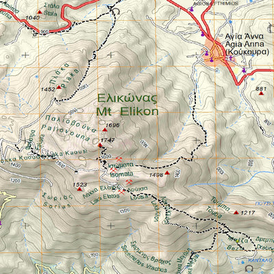 Elikonas, Central Greece [Hiking Map 1:50.000] Preview 2