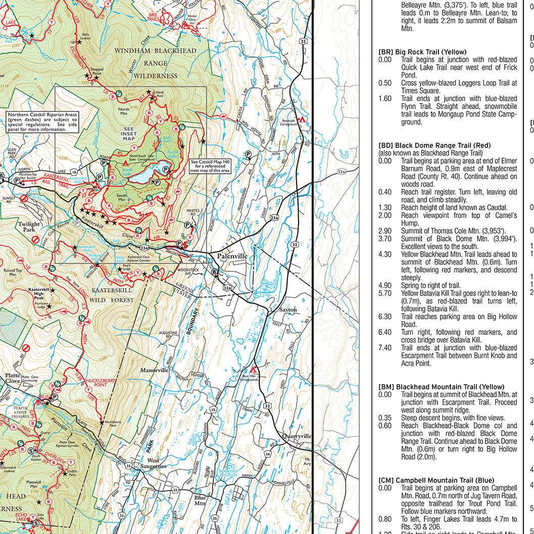 Catskill (Combined Map, with North Lake Map) : 2023 : Trail Conference ...