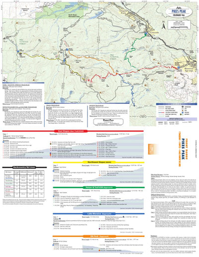Pikes Peak Hiking/Climbing Map - Front Range 14er Preview 1