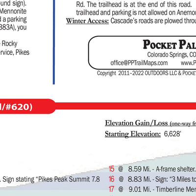 Pikes Peak Hiking/Climbing Map - Front Range 14er Preview 2