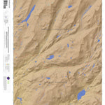 Piute Mountain, California 7.5 Minute Topographic Map - Color Hillshade Preview 1