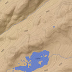 Piute Mountain, California 7.5 Minute Topographic Map - Color Hillshade Preview 2
