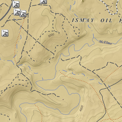 Wickiup Canyon, Utah 7.5 Minute Topographic Map - Color Hillshade Preview 3