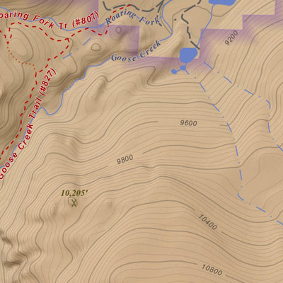 Lake Humphreys, Colorado 7.5 Minute Topographic Map - Color Hillshade Preview 3