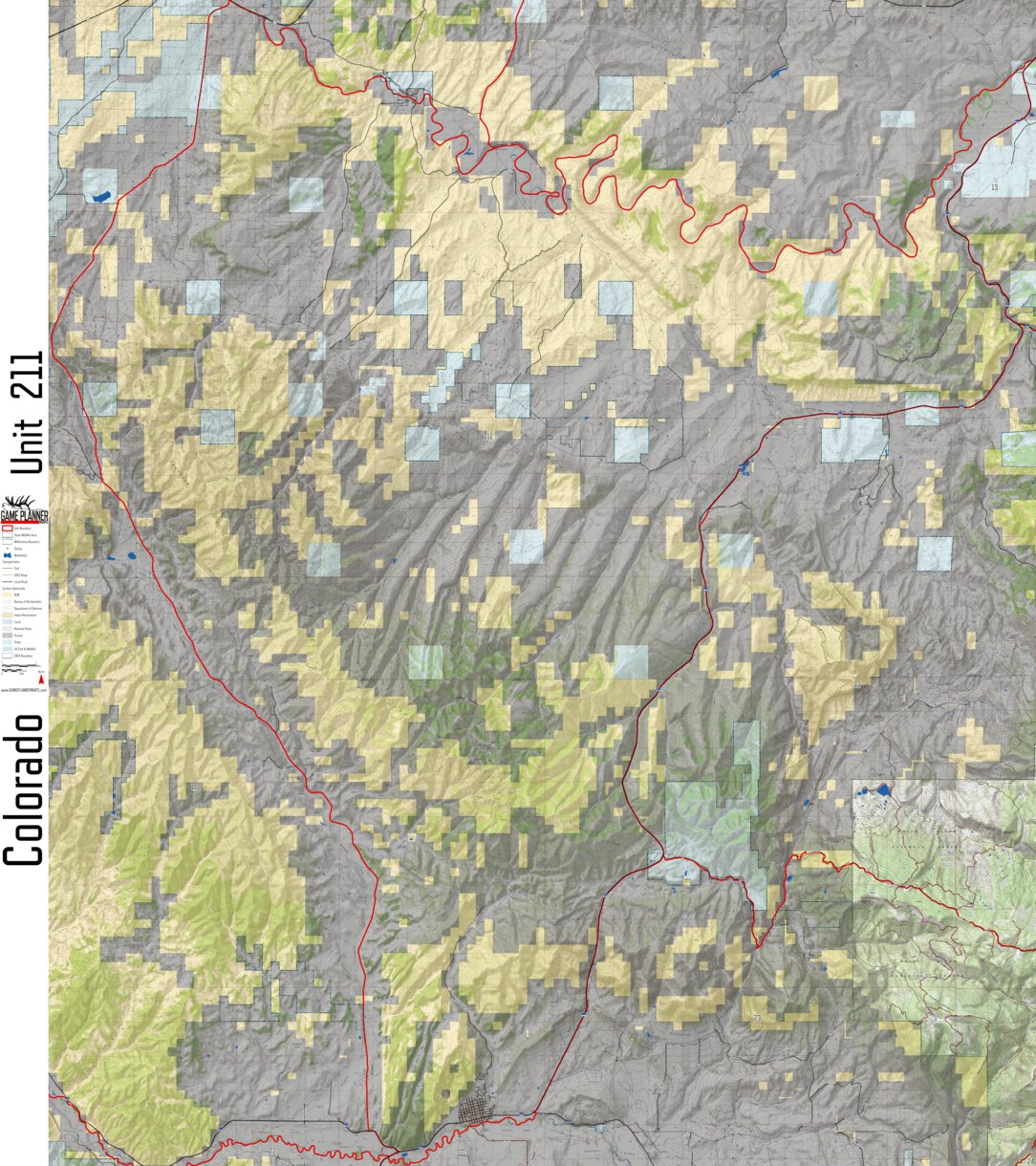 Colorado Unit 211 Map by Game Planner Maps | Avenza Maps