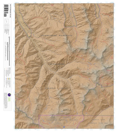 Wetterhorn Peak, Colorado 7.5 Minute Topographic Map - Color Hillshade Preview 1