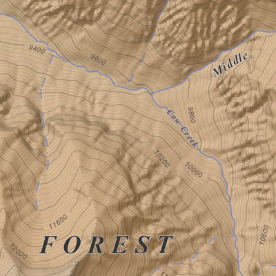 Wetterhorn Peak, Colorado 7.5 Minute Topographic Map - Color Hillshade Preview 3
