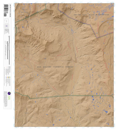 Archuleta Creek, Colorado 7.5 Minute Topographic Map - Color Hillshade Preview 1