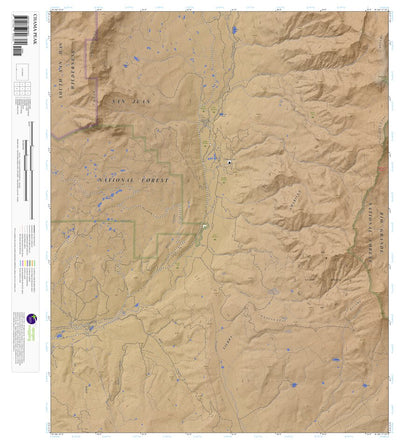 Chama Peak, Colorado 7.5 Minute Topographic Map - Color Hillshade Preview 1