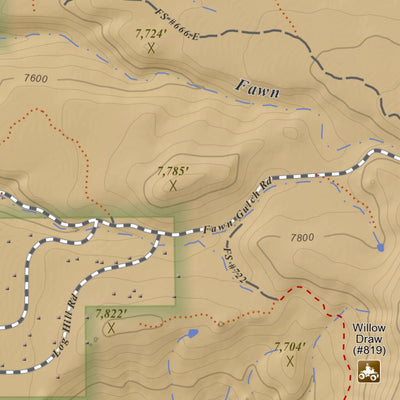 Jackson Mountain, Colorado 7.5 Minute Topographic Map - Color Hillshade Preview 2