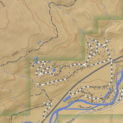 Jackson Mountain, Colorado 7.5 Minute Topographic Map - Color Hillshade Preview 3