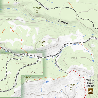 Jackson Mountain, Colorado 7.5 Minute Topographic Map Preview 2