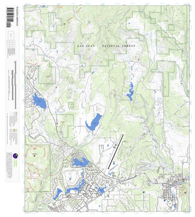 Pagosa Springs, Colorado 7.5 Minute Topographic Map Preview 1