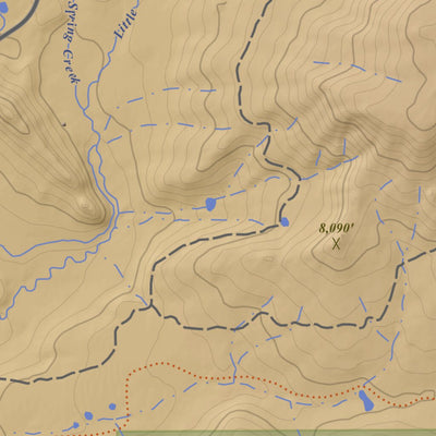 Chromo, Colorado 7.5 Minute Topographic Map - Color Hillshade Preview 2