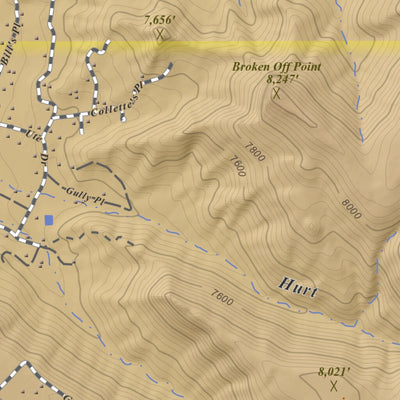 Lonetree Canyon, Colorado 7.5 Minute Topographic Map - Color Hillshade Preview 3